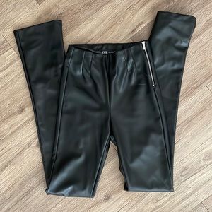 ZARA FAUX LEATHER LEGGINGS